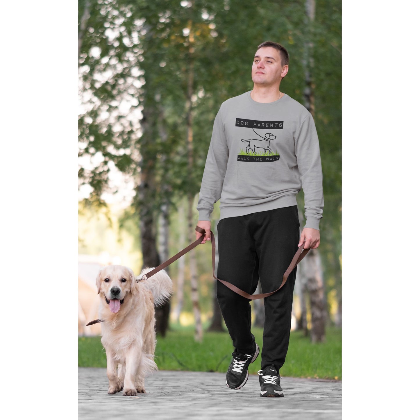Dog Parents Walk The Walk Unisex Heavy Blend™ Crewneck Sweatshirt