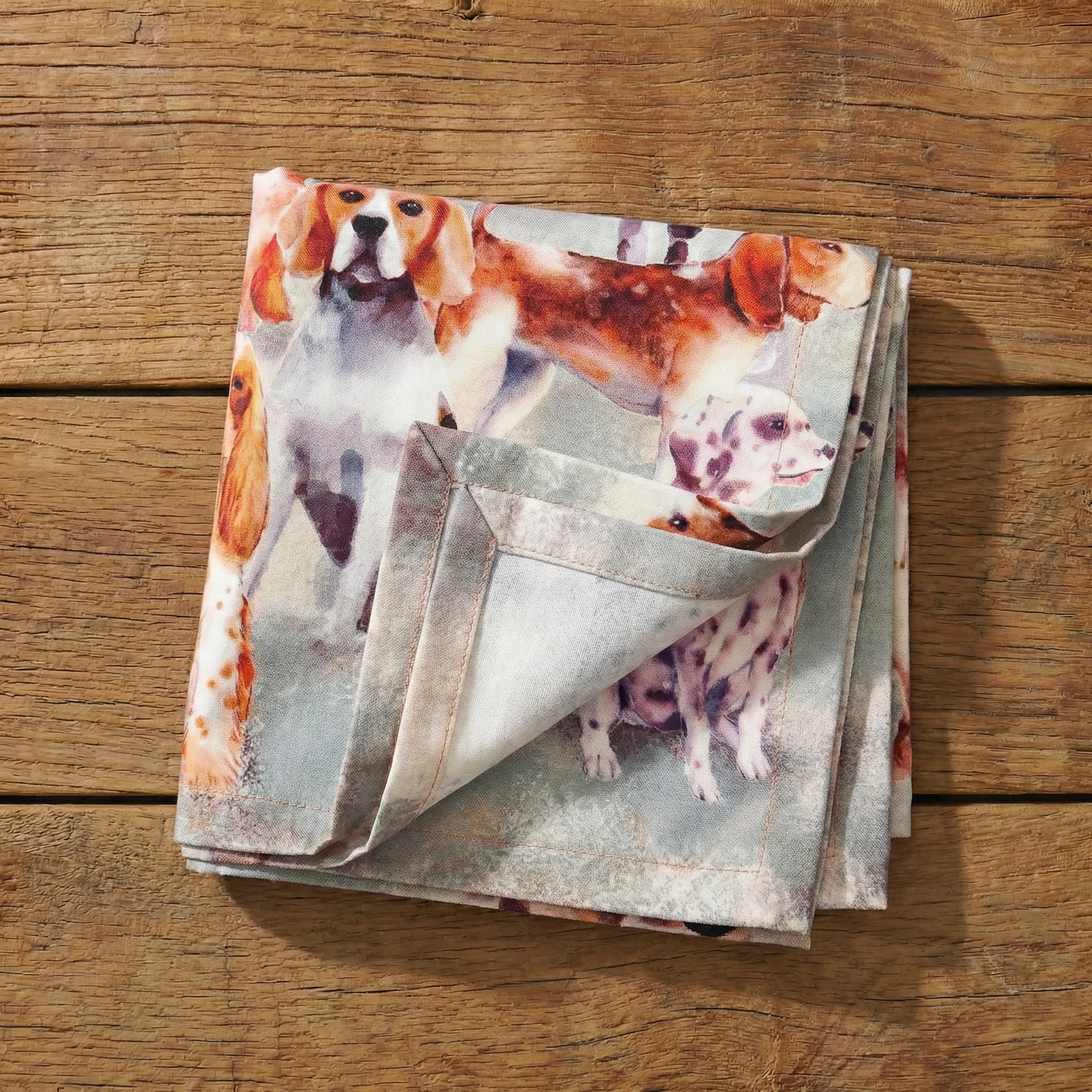 Dogs Cloth Napkins Set of 4 | Watercolor Dog Breed Cotton Napkins