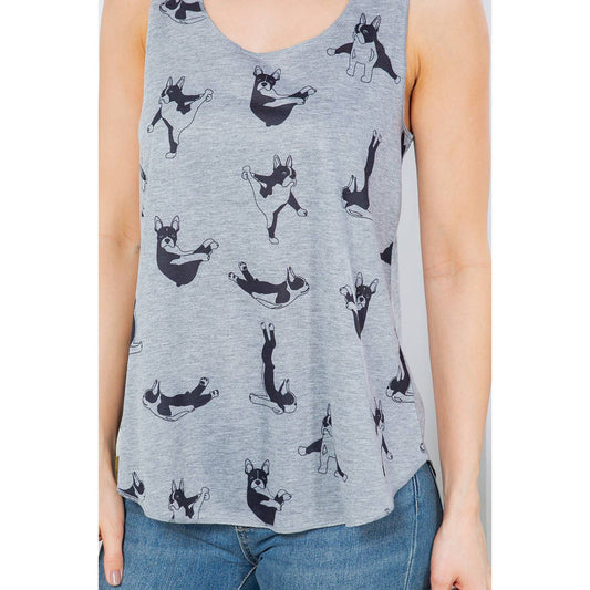 Dogs Doing Yoga Tank Top, Yoga Tank [Available in Sizes SM-XL]