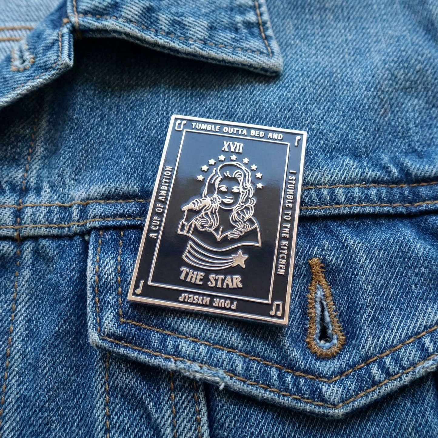 Dolly Parton "The Star" Tarot Pin | Singer Inspired Major Arcana Enamel Pin