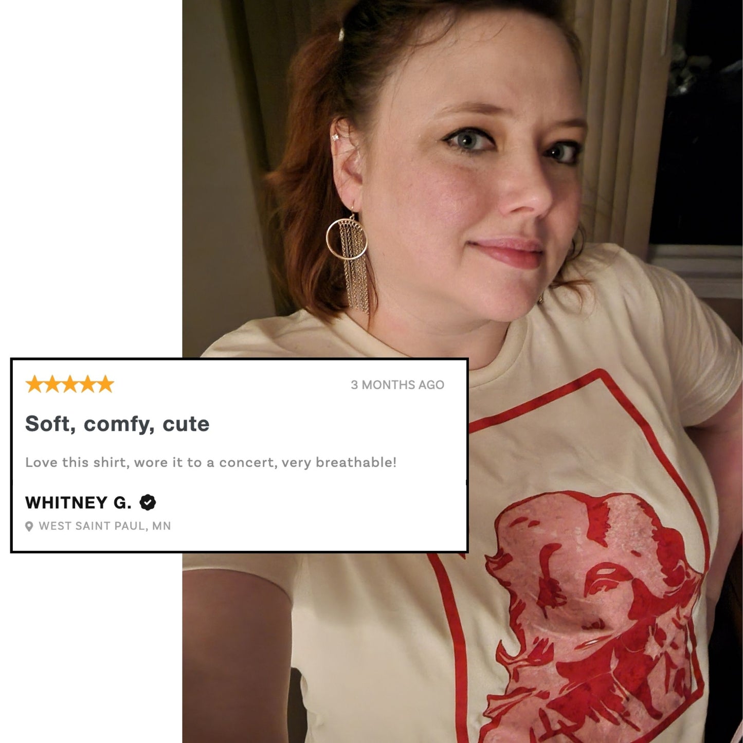 Dolly Queen of Hearts Graphic Tee Shirt in Cream/Natural [Sizes S-2XL]
