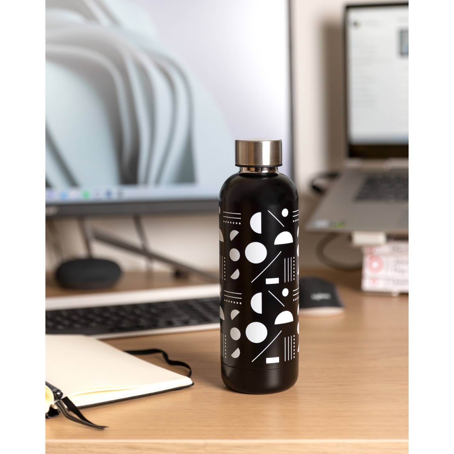 Domino Stainless Steel Water Bottle | Double Walled Reusable Drinkware | 17oz