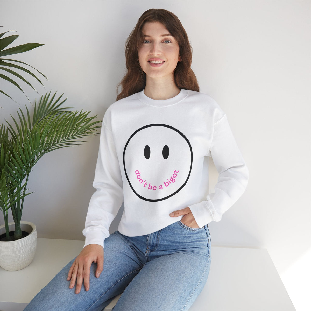 Don't Be A Bigot Unisex Heavy Blend™ Crewneck Sweatshirt Sizes SM-5XL | Plus Size Available