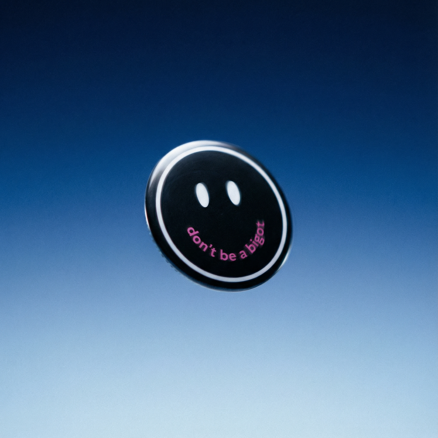 Don't Be a Bigot 1.25" Button Pin in Black | Pride Feminist Pinback Button Badge