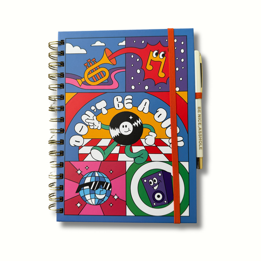 Don’t Be a Dick Journal with Matching Pen | Funny Retro Hardcover Notebook Gift