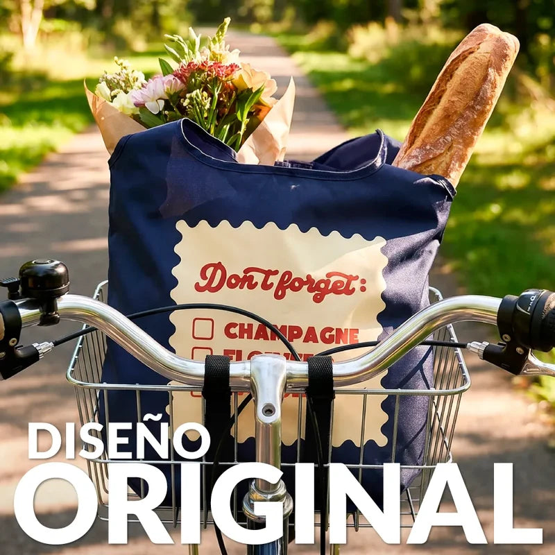 Don't Forget Champagne, Flowers, Cheese Foldable Shopping Bag
