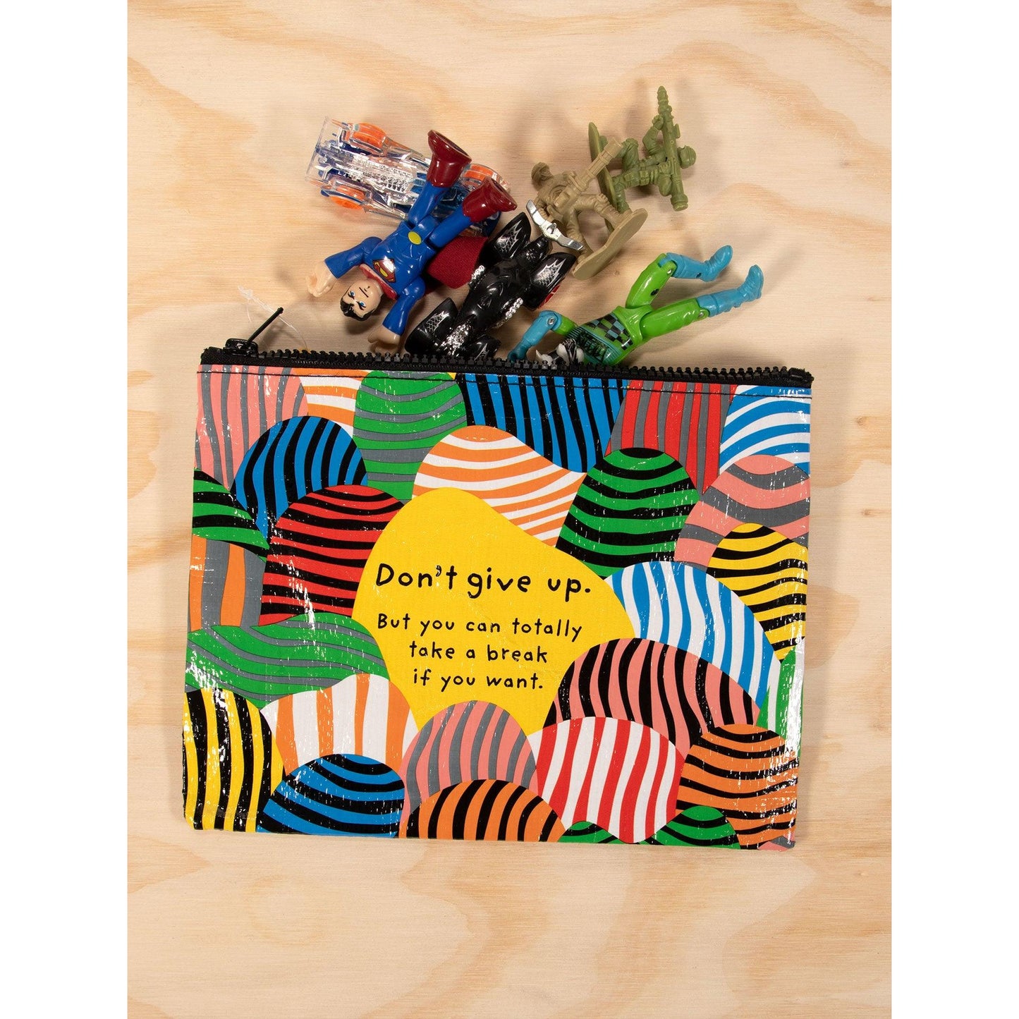 Don't Give Up. But You Can Totally Take A Break If You Want. Zipper Pouch | BlueQ at GetBullish