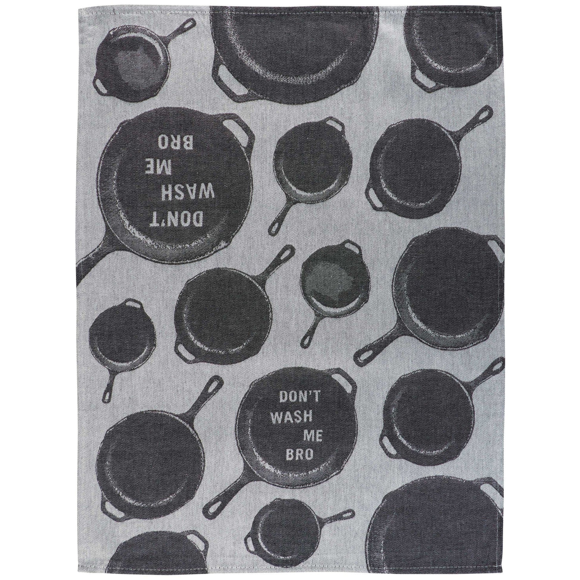 Don't Wash Me Bro Woven Dish Towel | Cotton Kitchen Tea Hand Dish Cloth | 28" x 21" | BlueQ at GetBullish