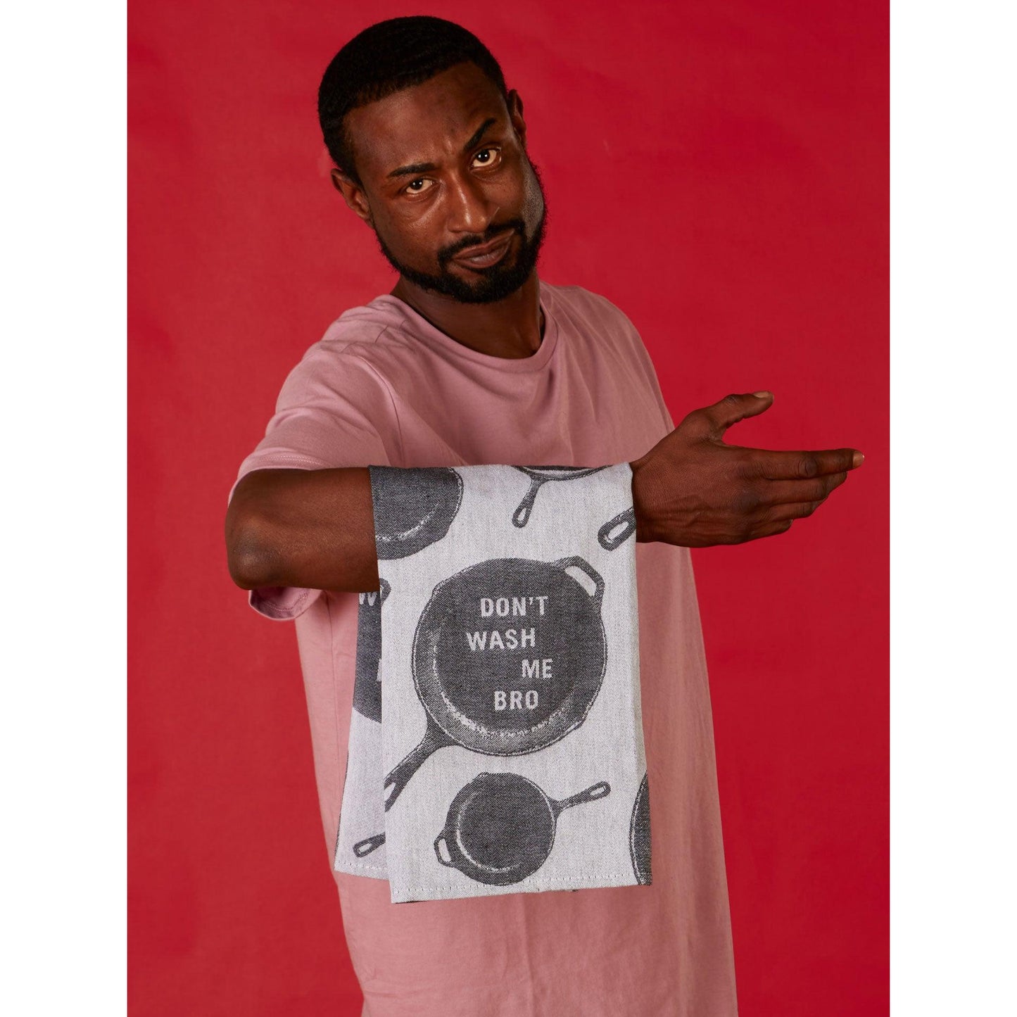 Don't Wash Me Bro Woven Dish Towel | Cotton Kitchen Tea Hand Dish Cloth | 28" x 21" | BlueQ at GetBullish