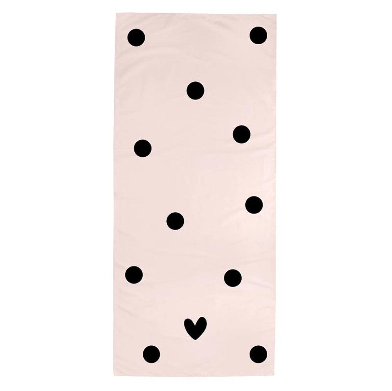 Dots and Heart Oversized Beach Towel | Quick Dry Ultra Absorbent | 35" x 78"