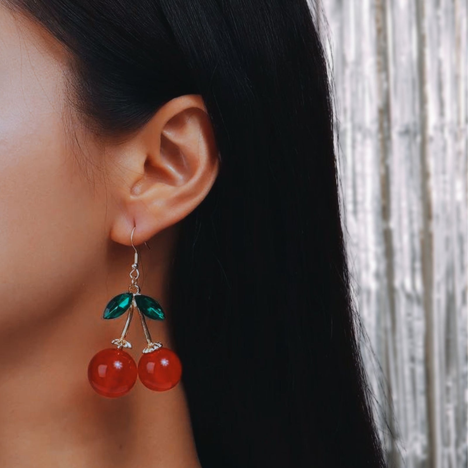 Double Cherries Rockabilly Earrings | 2.5" long