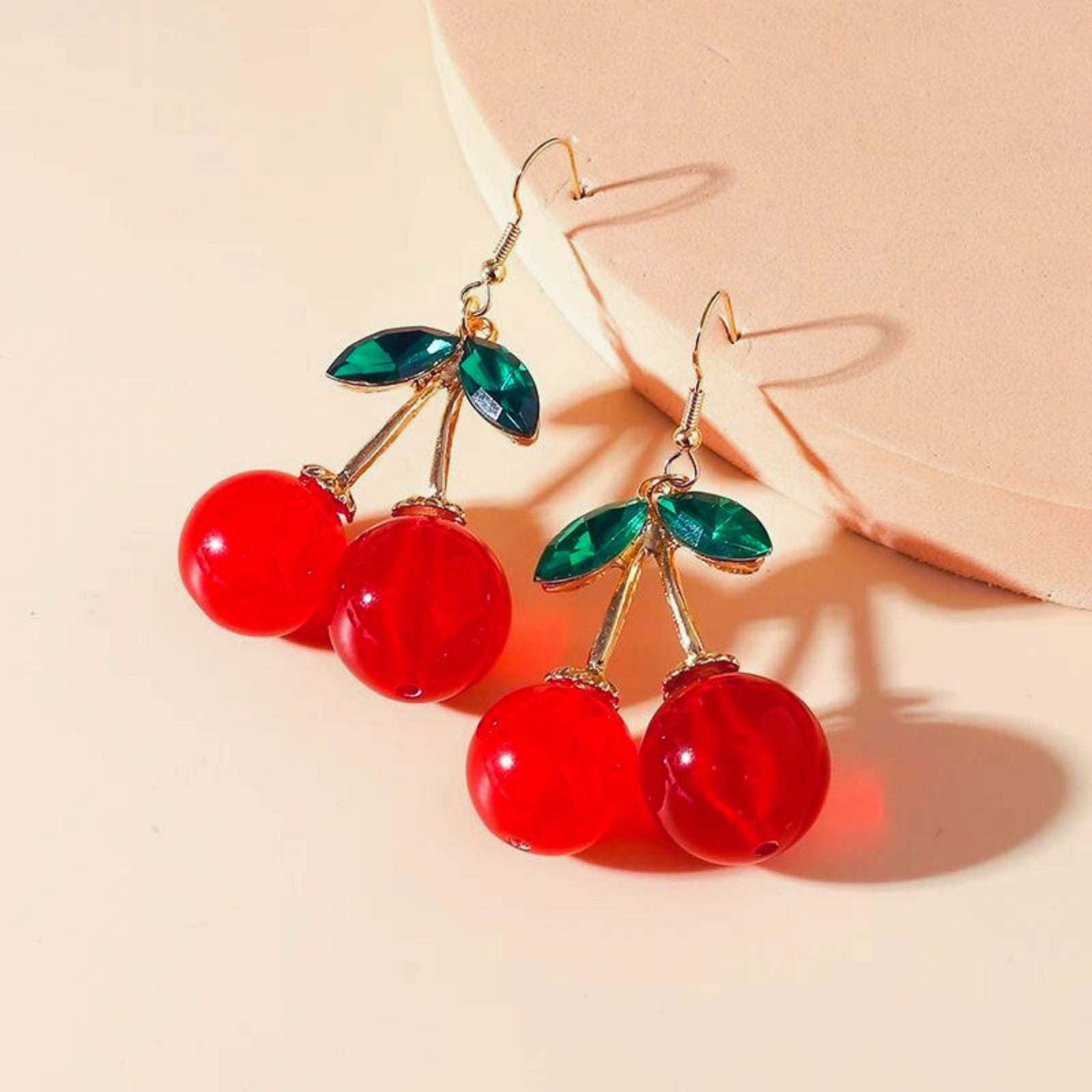 Double Cherries Rockabilly Earrings | 2.5" long