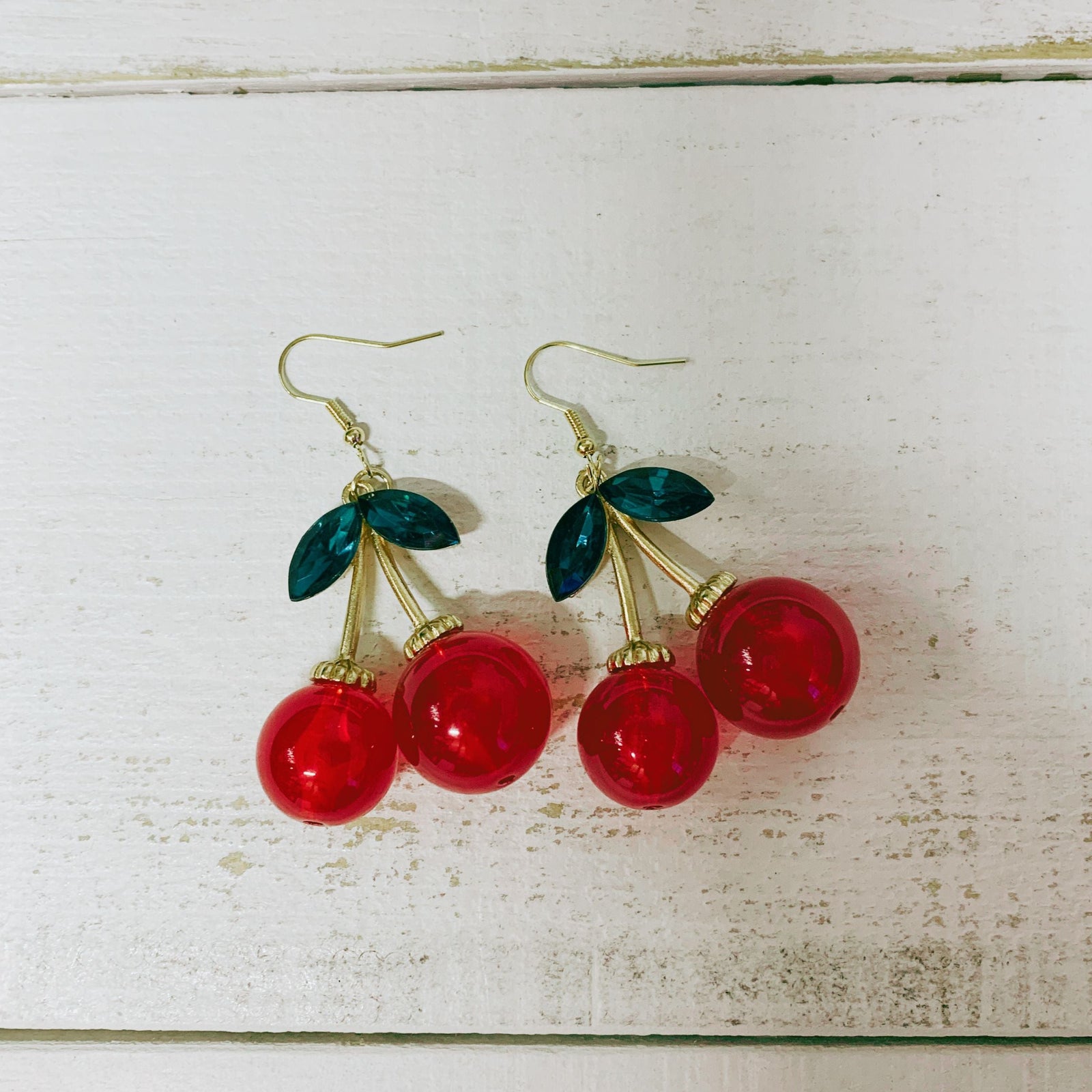 Double Cherries Rockabilly Earrings | 2.5" long