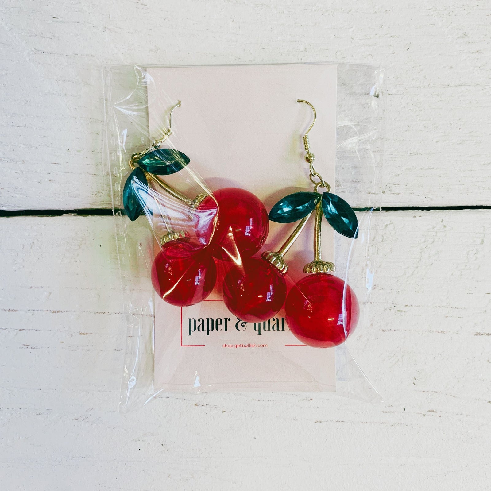 Double Cherries Rockabilly Earrings | 2.5" long