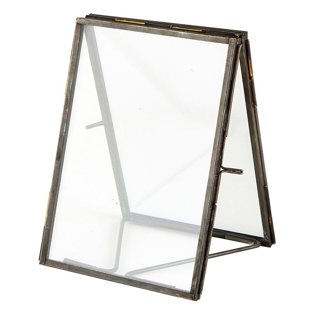 Double Picture Metal Frame | Multipurpose Rustic Photo Holder | 5" x 7"-47th & Main-The Bullish Store