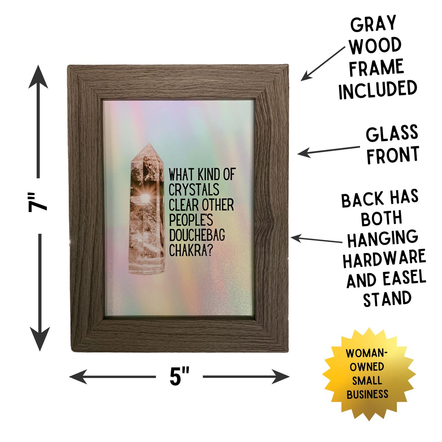 Douchebag Chakra Framed Wall Art | GetBullish Original Quote Sign