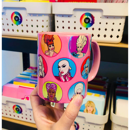 Drag Queen Pink Mug | LGBTQ Queer Ceramic Coffee Tea Cup | 11oz