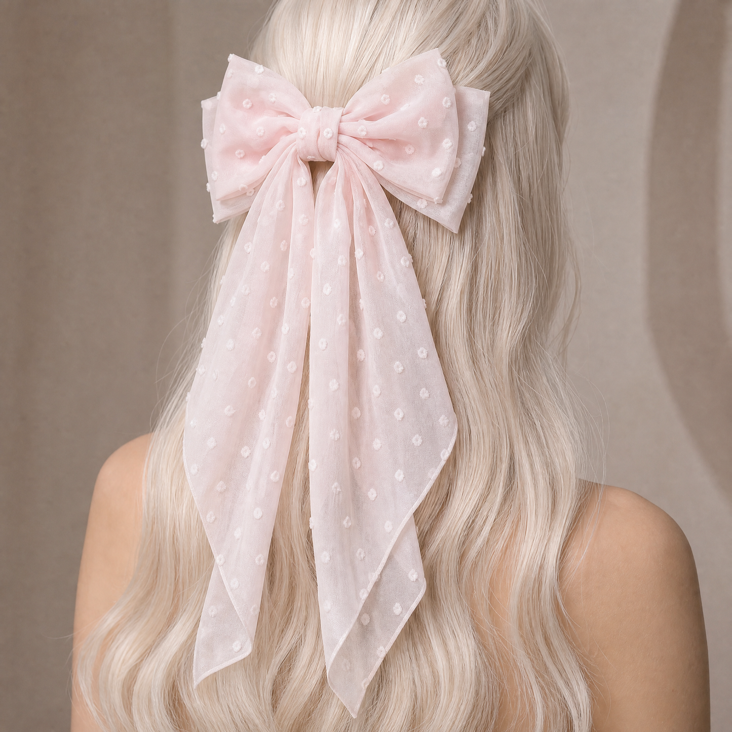 Dramatic Swiss Dot Hair Bow in Black or Yellow-Miss Sparkling-The Bullish Store