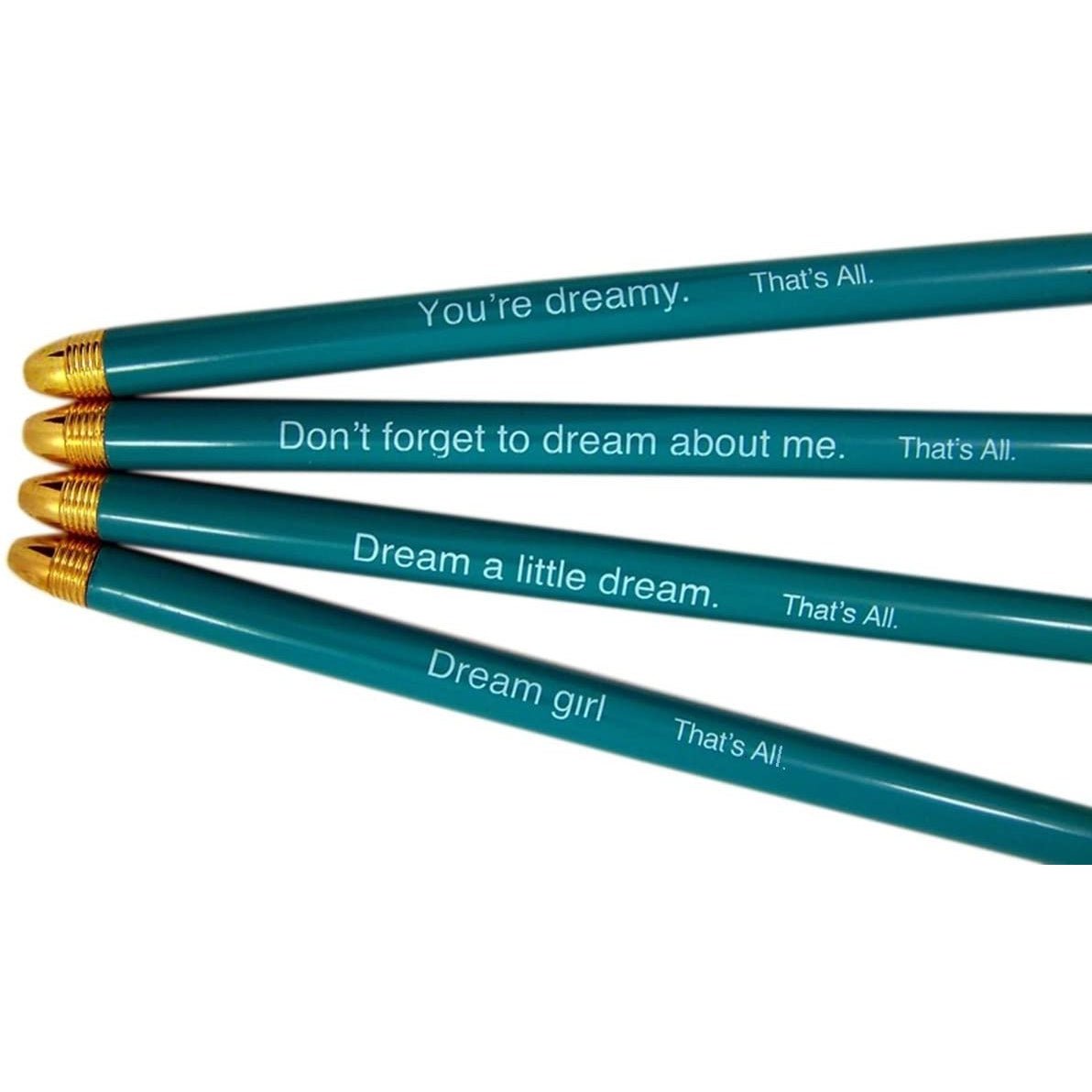 Dream Girl Teal Crown Pen Set of 12 | Giftable Quote Pens | Novelty Office Desk Supplies