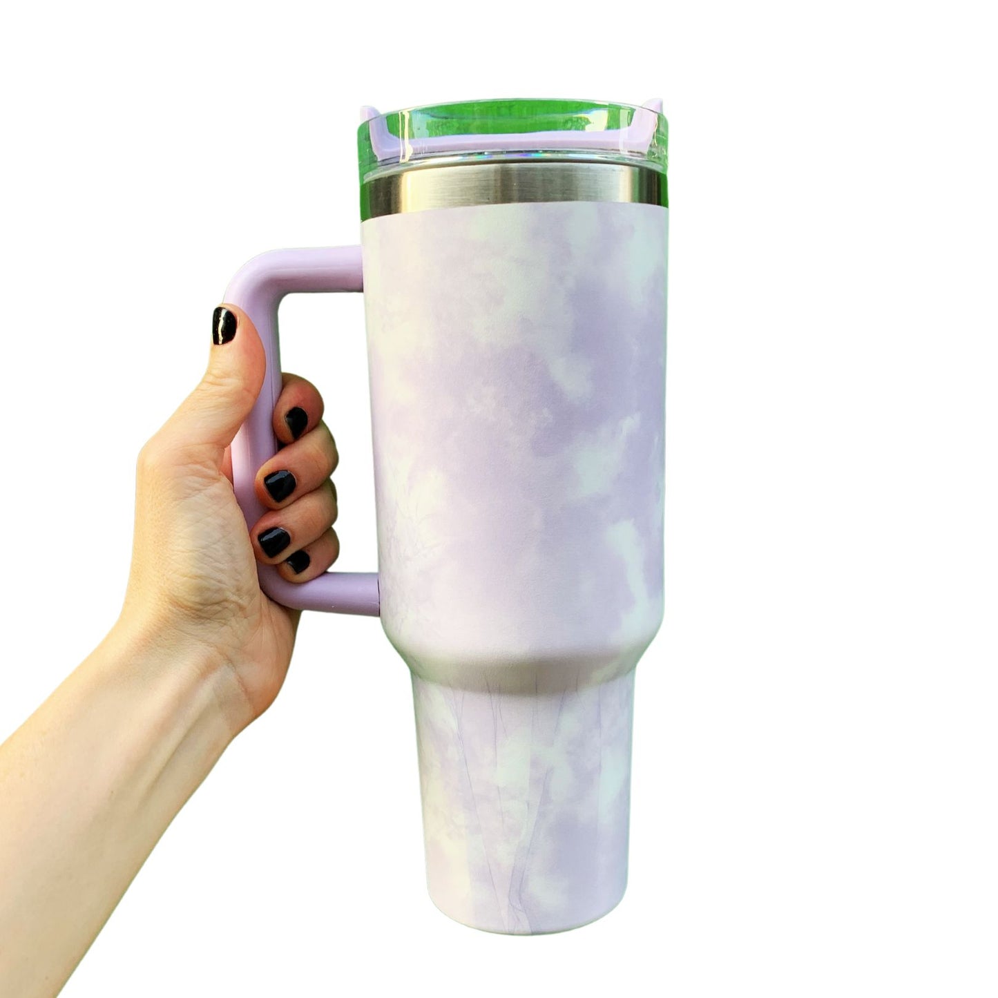 Dreamy Clouds 40 oz Stainless Steel Insulated Handle Tumbler | XL Size with Straw