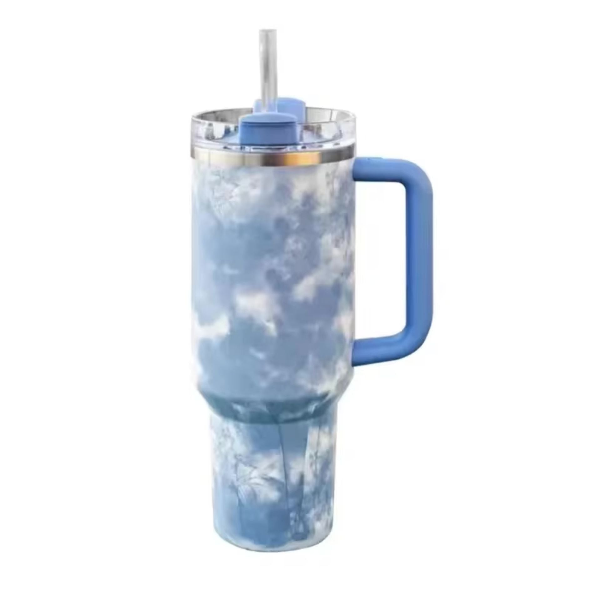 Dreamy Clouds 40 oz Stainless Steel Insulated Handle Tumbler | XL Size with Straw