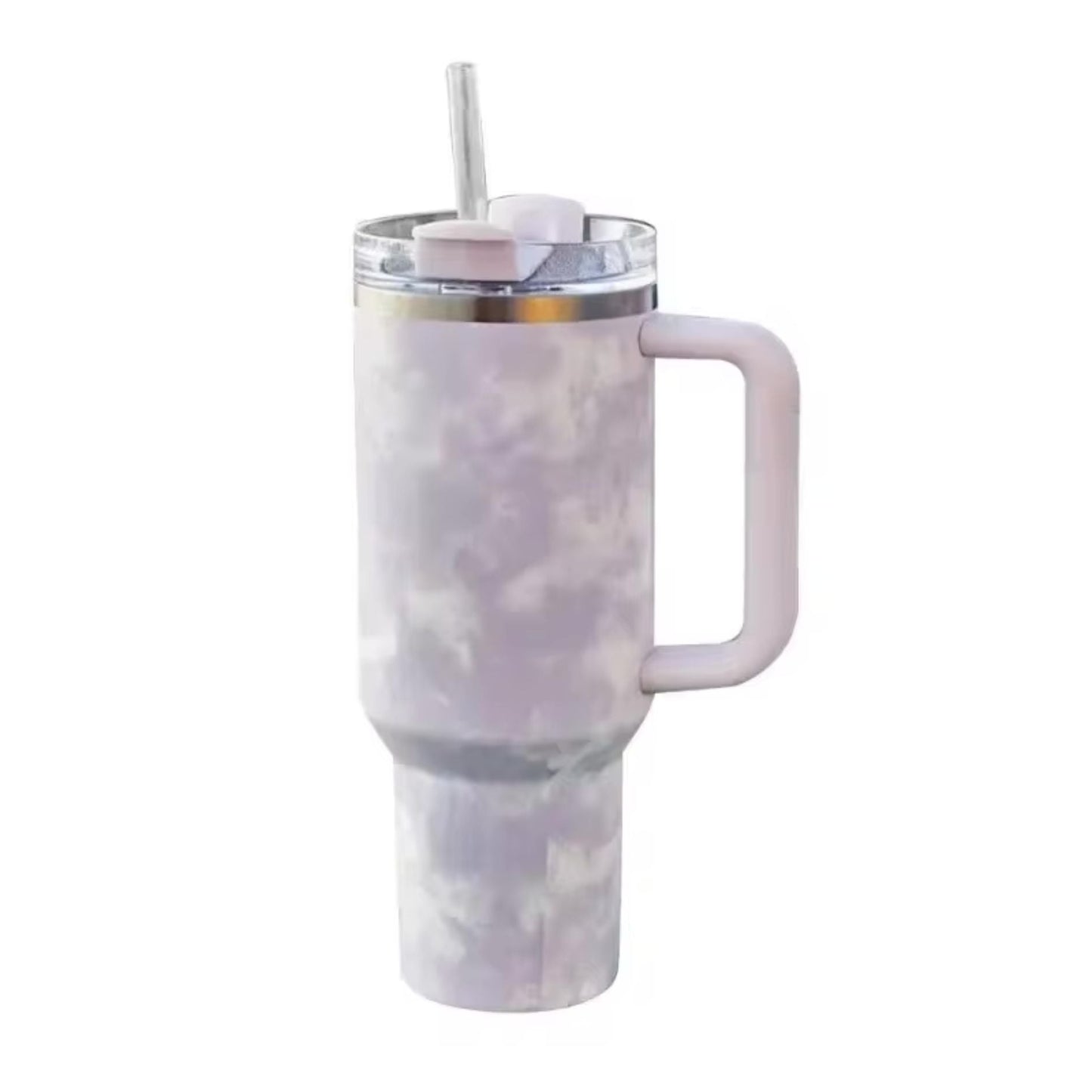 Dreamy Clouds 40 oz Stainless Steel Insulated Handle Tumbler | XL Size with Straw