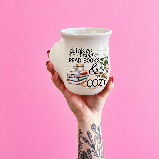 Drink Coffee Read Books & Be Cozy Handwarmer Mug | Creative Brands-Creative Brands-The Bullish Store