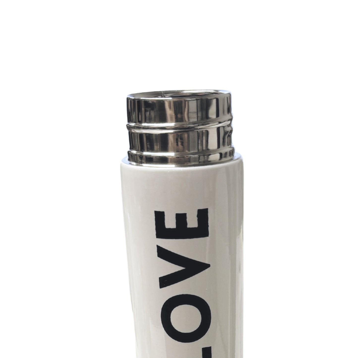 Drunk In Love Flask Bottle in White | Stainless Steel Double Wall Insulated Tumbler | 8oz