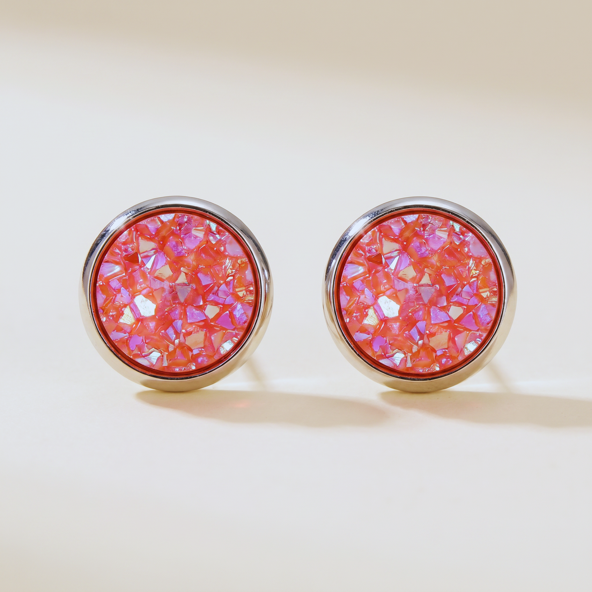 Druzy Stud Earrings | Crystal Sparkle Studs in 4 Colors