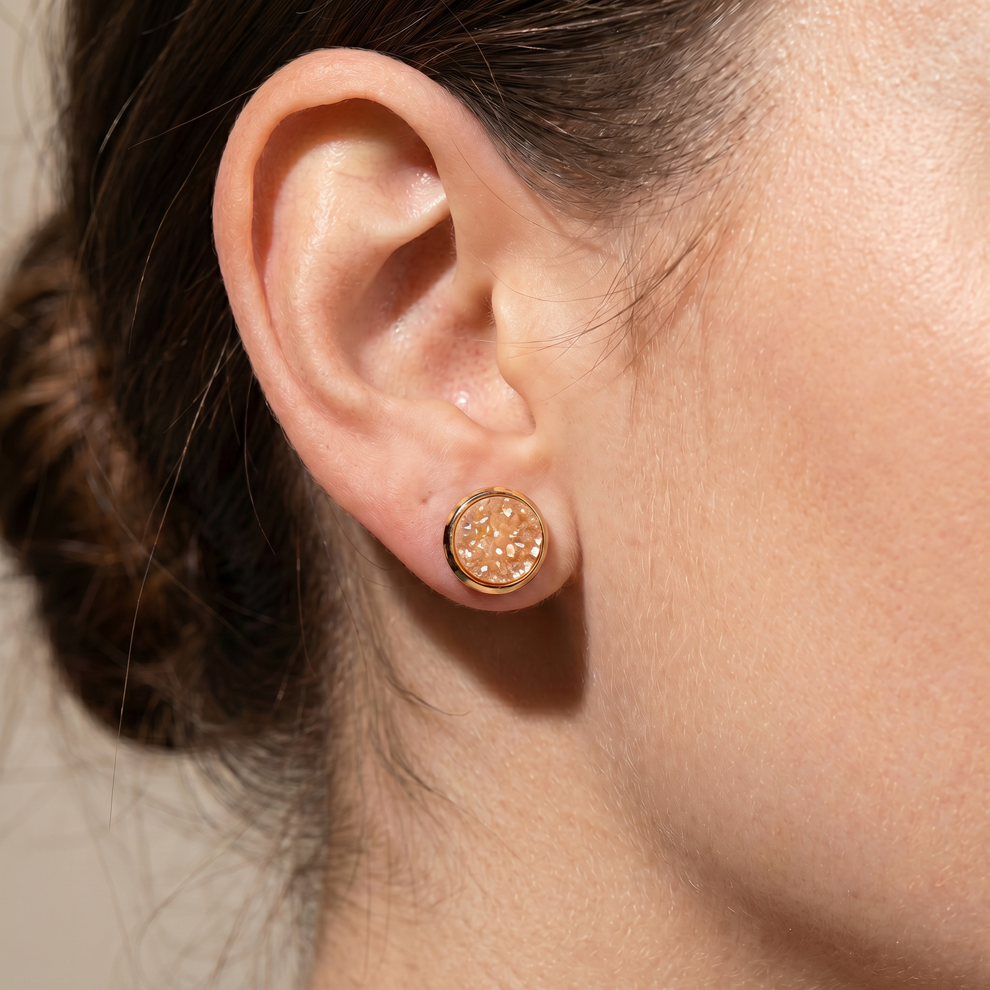 Druzy Stud Earrings | Crystal Sparkle Studs in 4 Colors