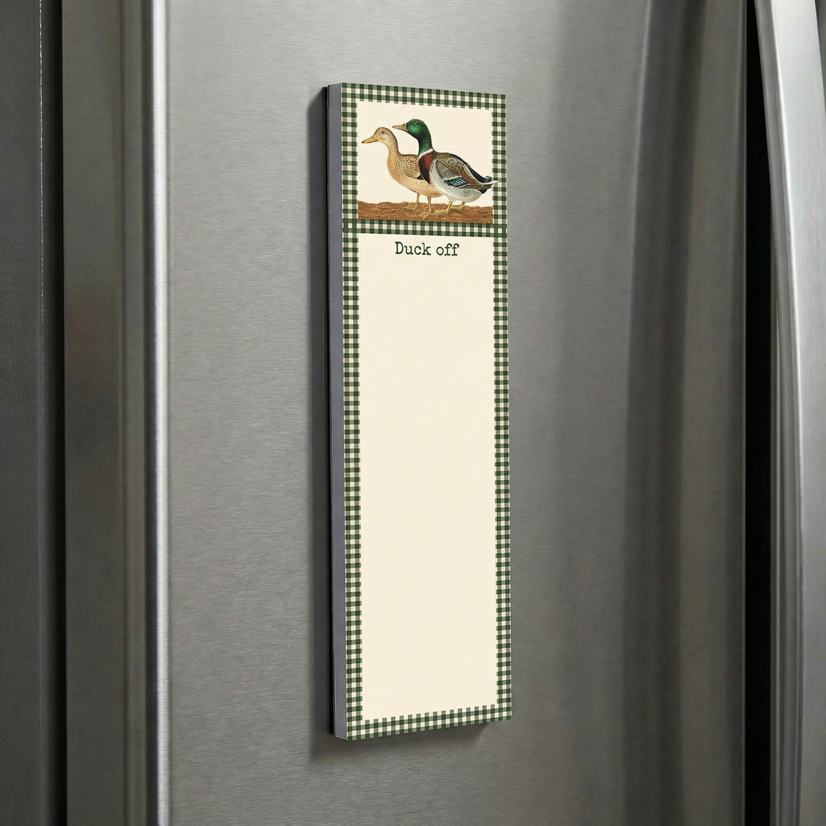 Duck Off List Notepad | 9.5" x 2.75" | Holds to Fridge with Strong Magnet