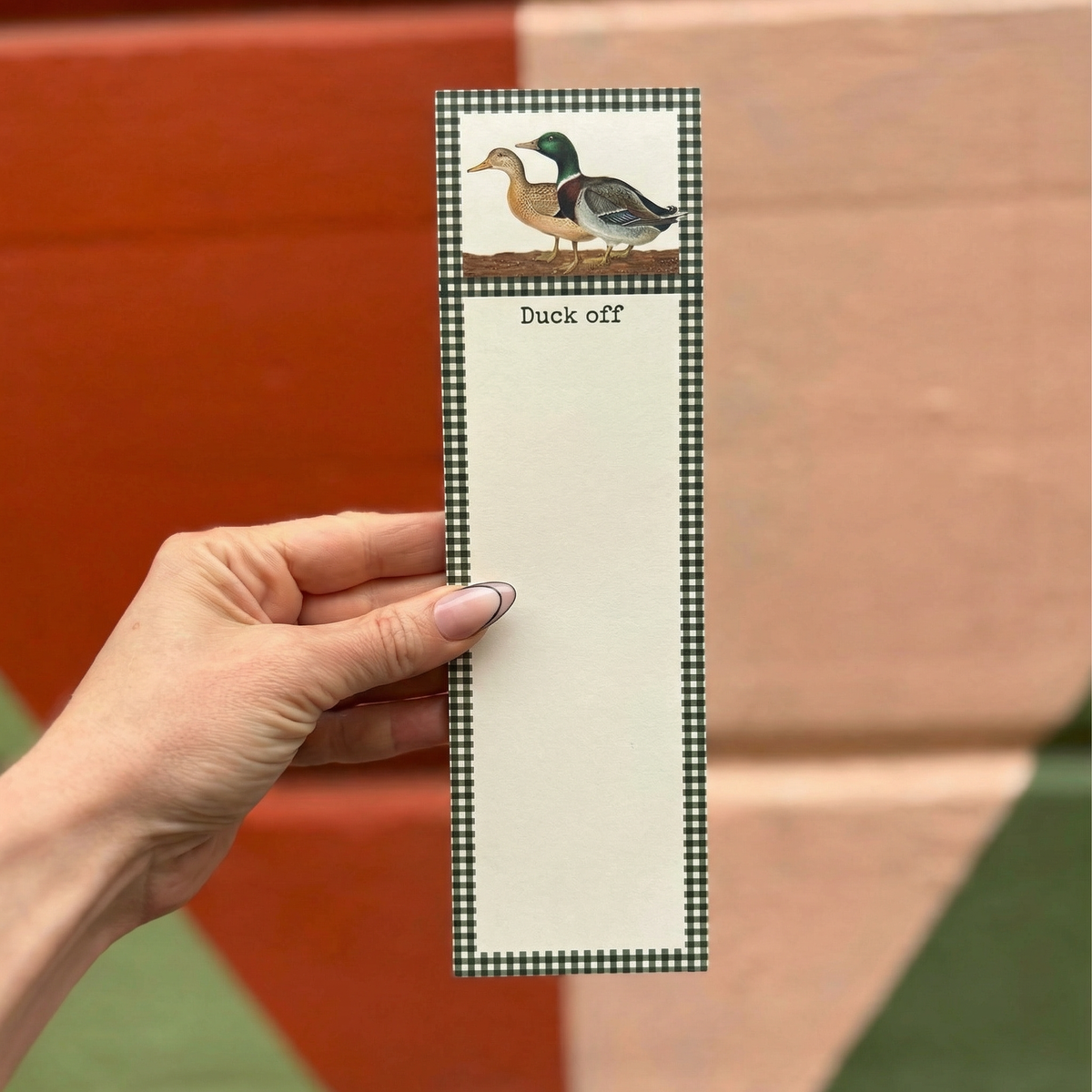 Duck Off List Notepad | 9.5" x 2.75" | Holds to Fridge with Strong Magnet