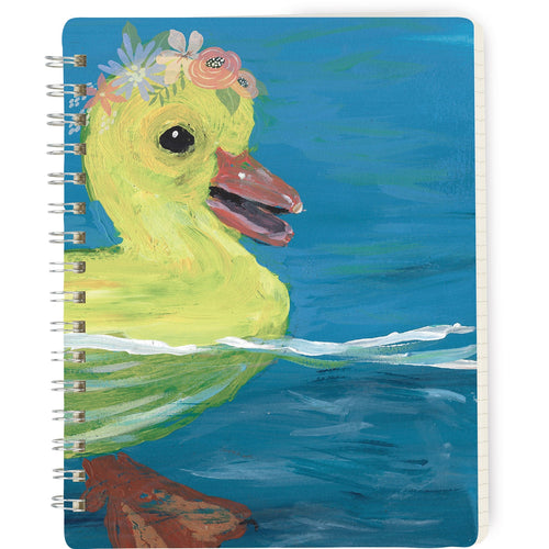Duckling Spiral Notebook | Double-Sided Journal | 120 Lined Pages