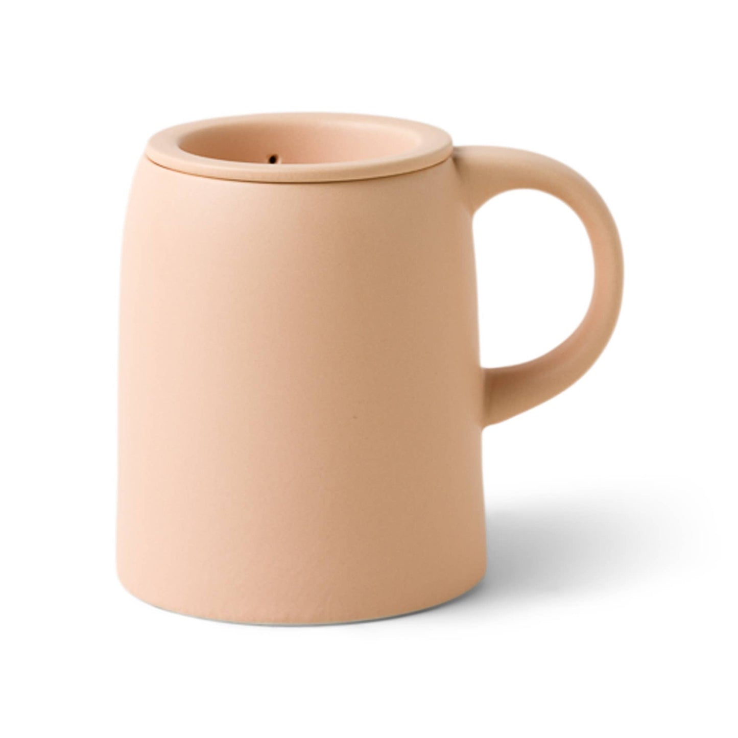 Dusty Tan Blush Ceramic Tea Infuser Mug | 2-in-1 Tea Steeper Cup | 11 oz