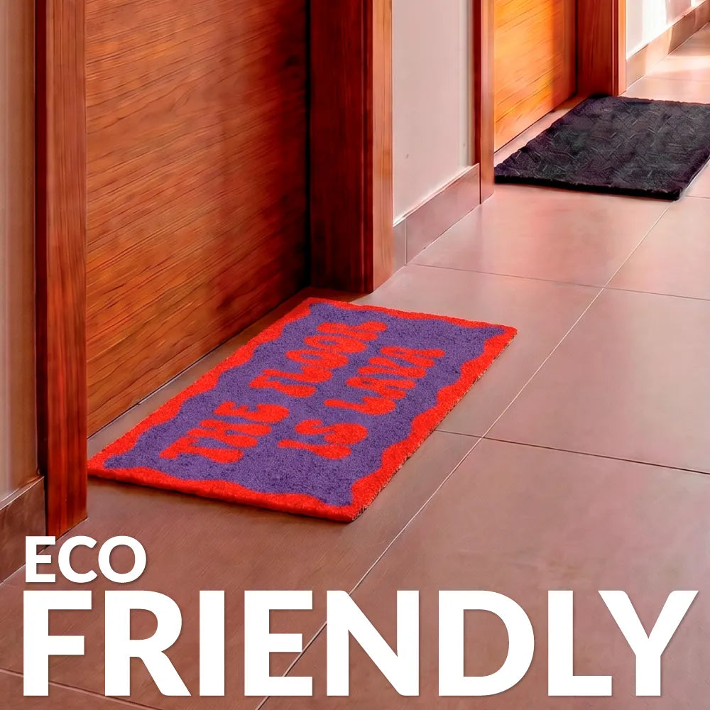 The Floor Is Lava Doormat | Purple and Red Coir Non-Slip Rug-Fisura-The Bullish Store