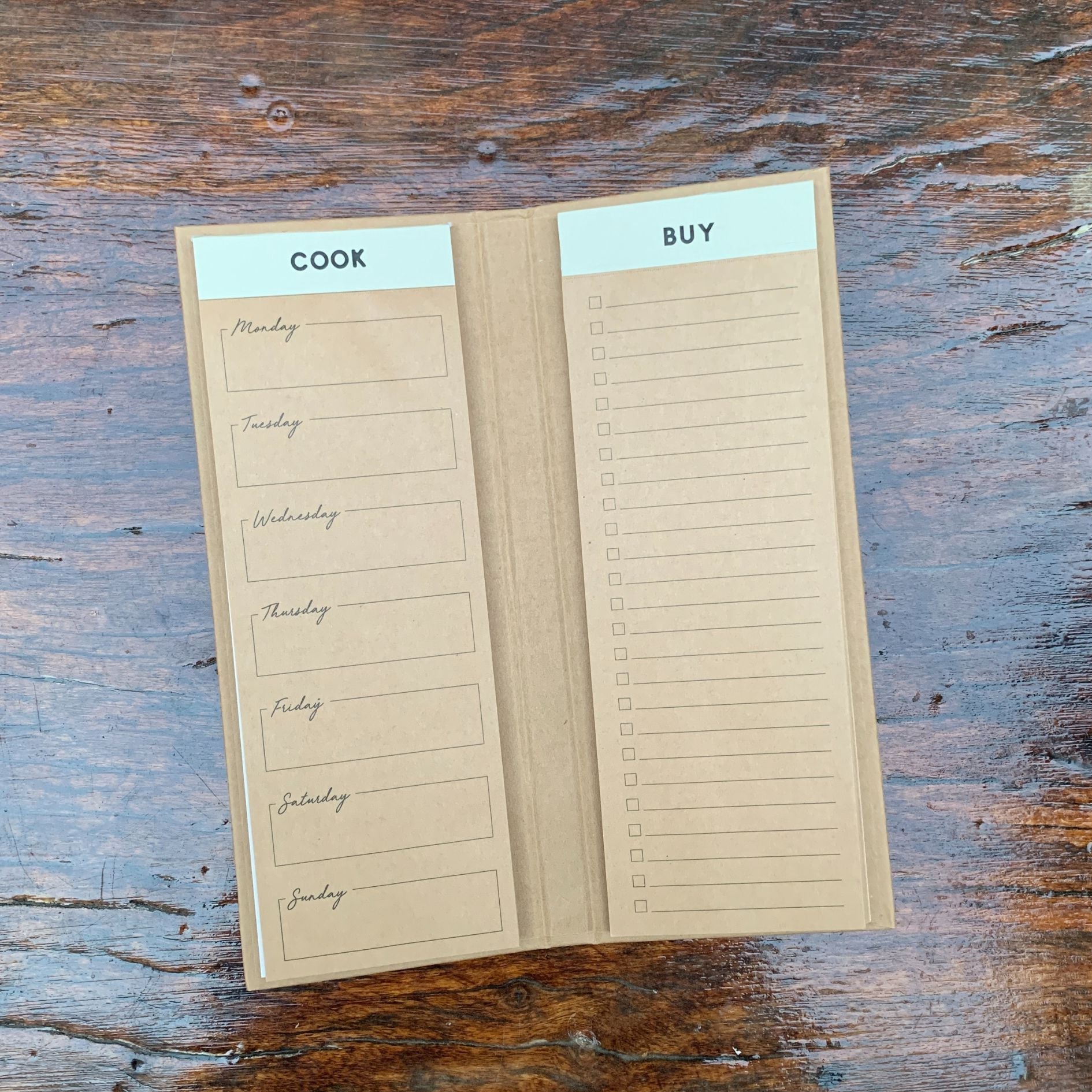 Eat Drink Shop Local Weekly Meal Planner | Shopping List Pad | 3.5" x 9"