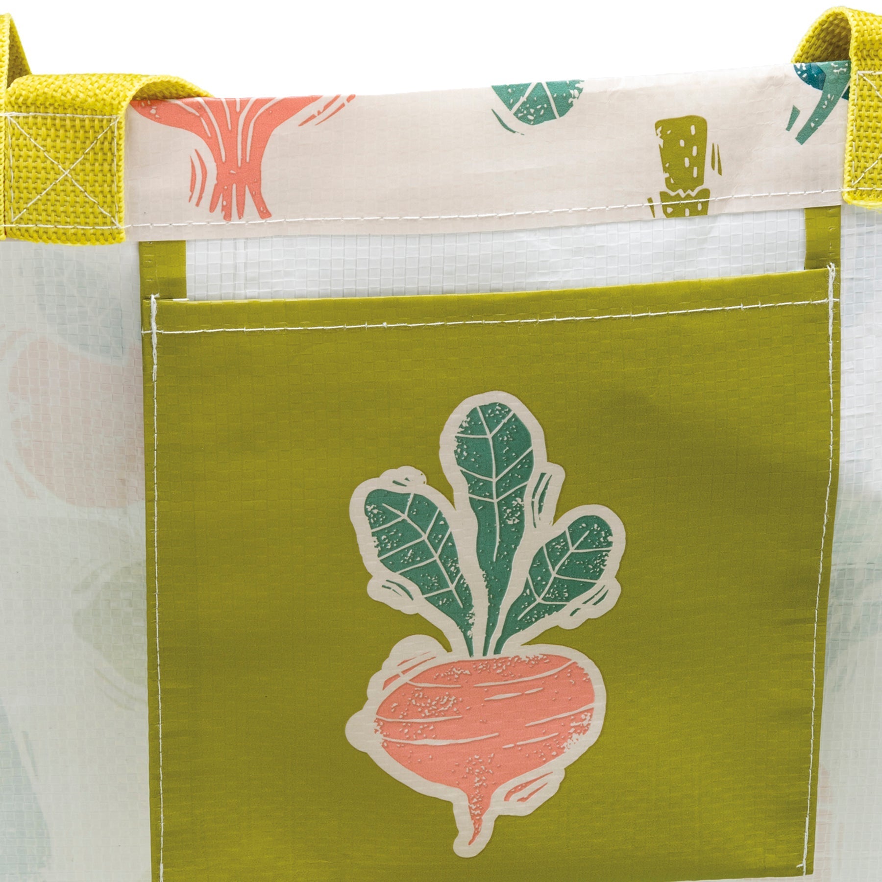 Eat More Plants Shopping Tote | Extra Large Market Eco Bag | 19.50" x 17.50" x 7"