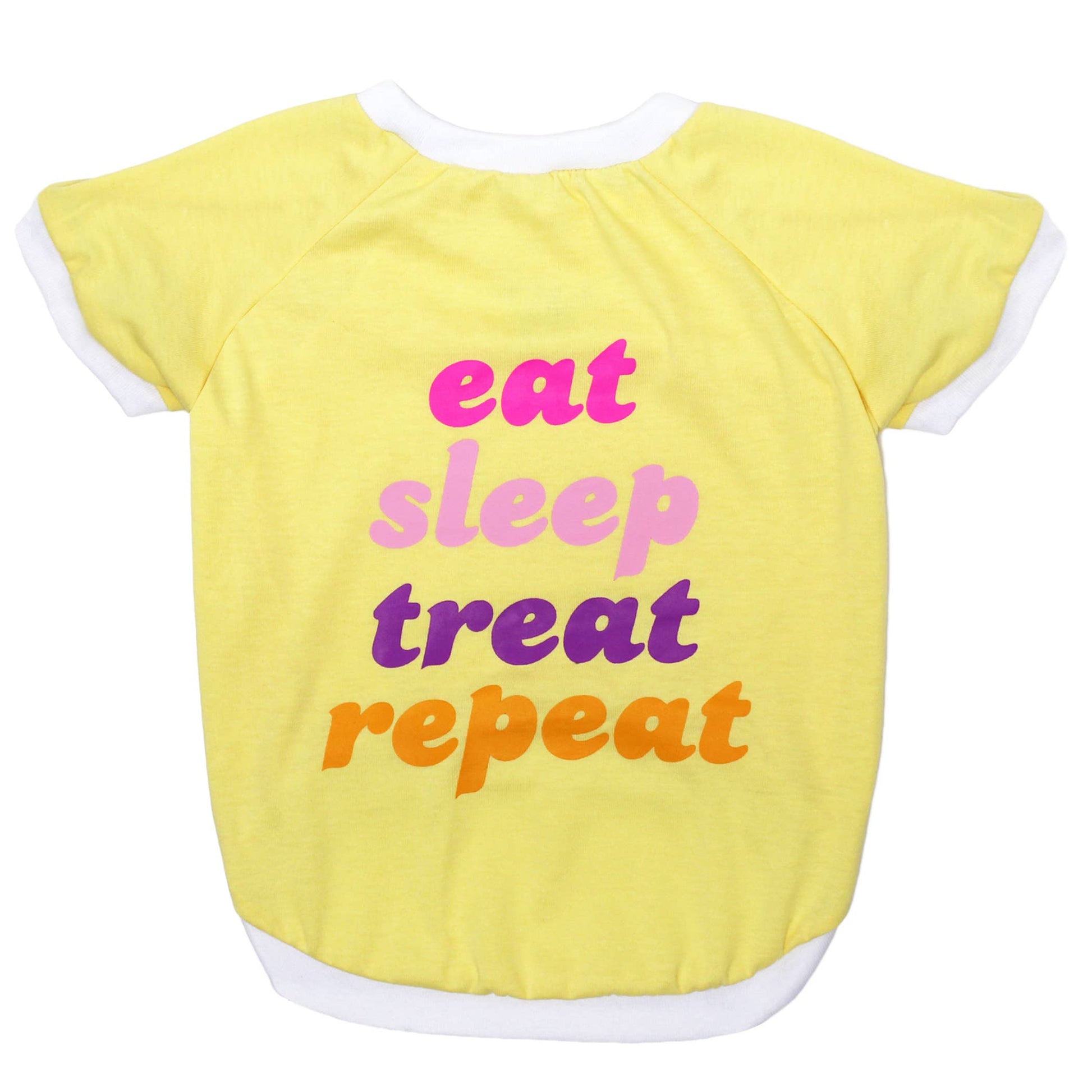 Eat Sleep Treat Repeat LaurDIY Pet Tee in Yellow [Available in SM-L]