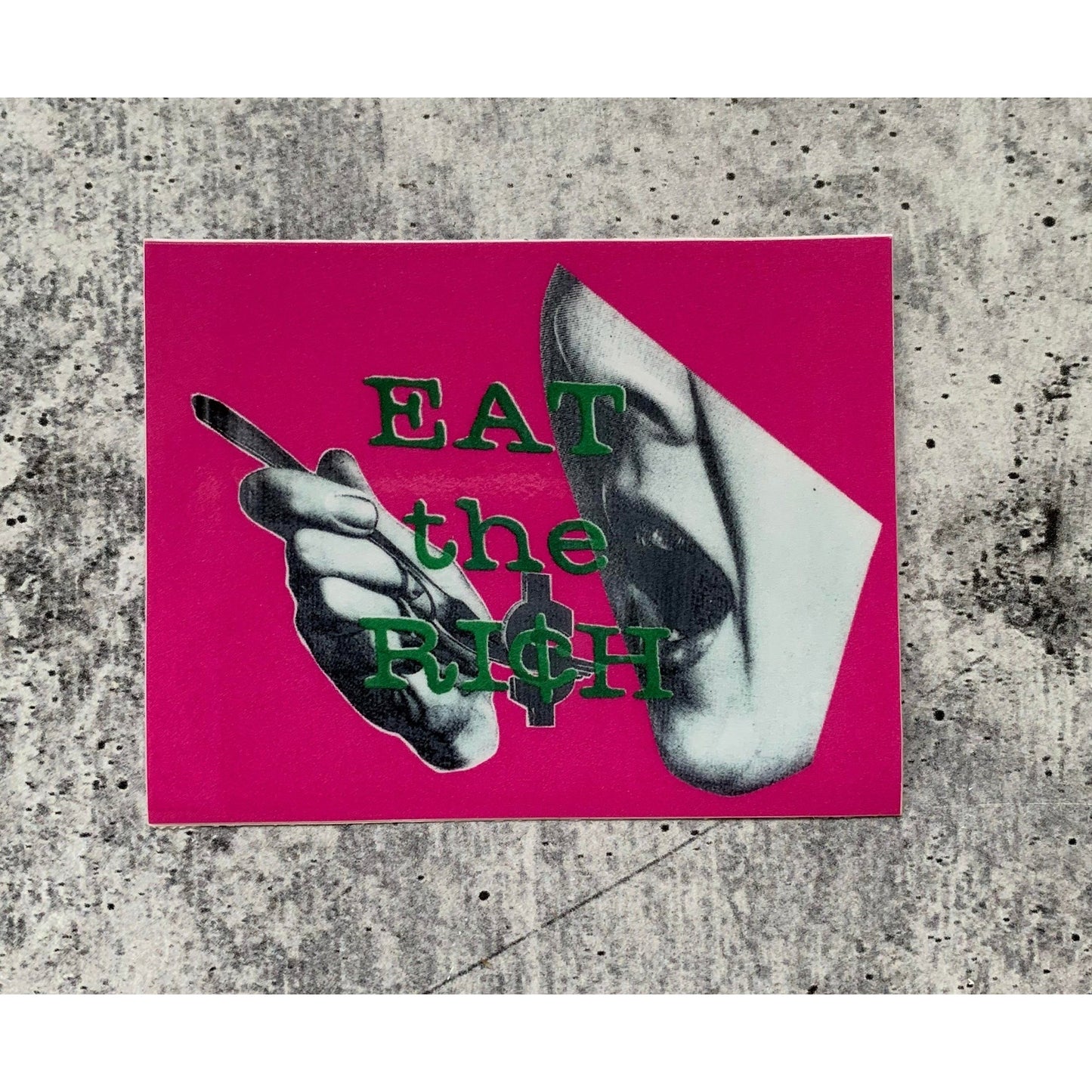 Eat The Ri¢h Vinyl Sticker in Three Colors