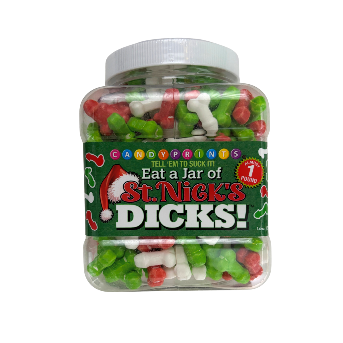 Eat a Jar of St. Nick’s Dicks Candy | Christmas Joke Gift-Little Genie Productions-The Bullish Store