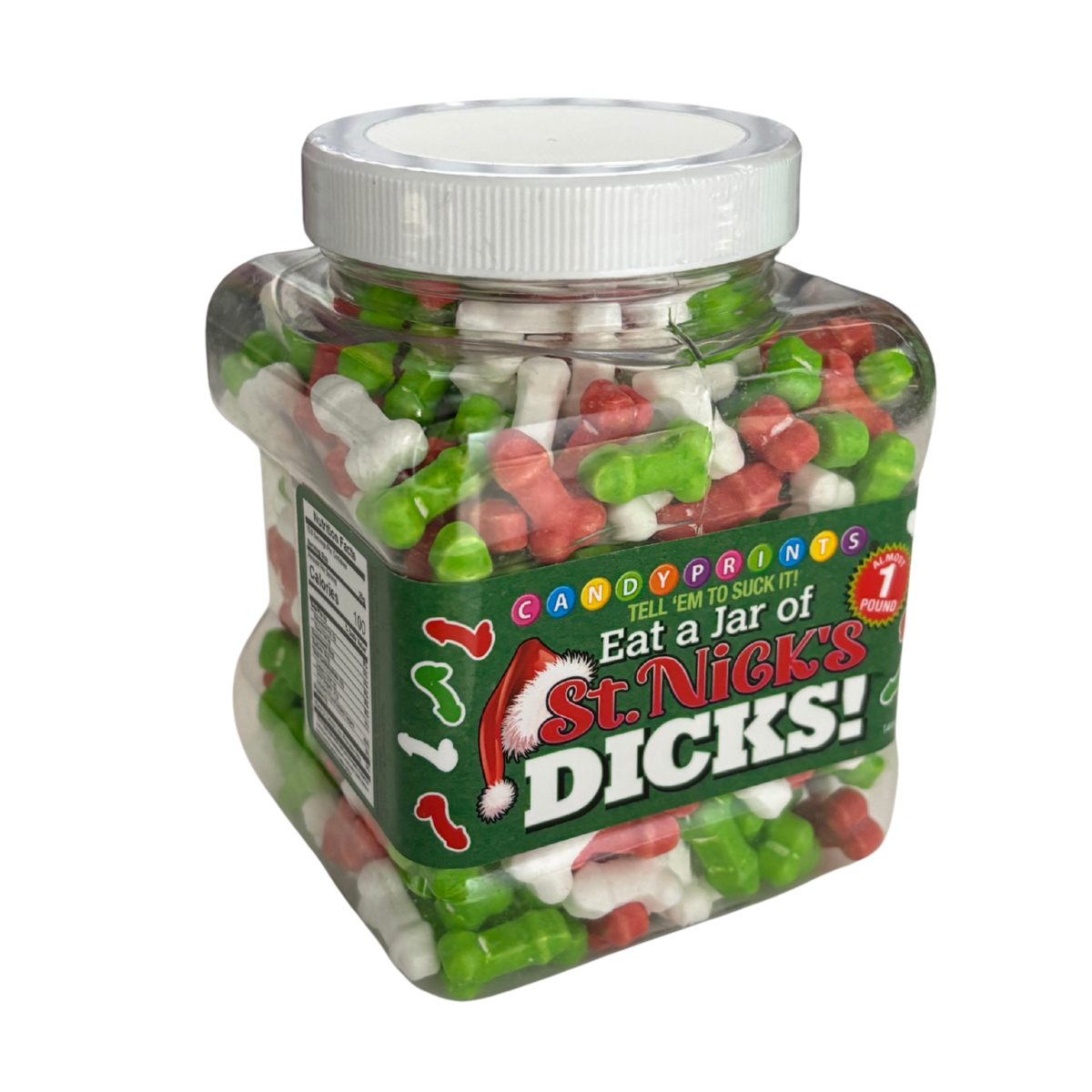 Eat a Jar of St. Nick’s Dicks Candy | Christmas Joke Gift-Little Genie Productions-The Bullish Store