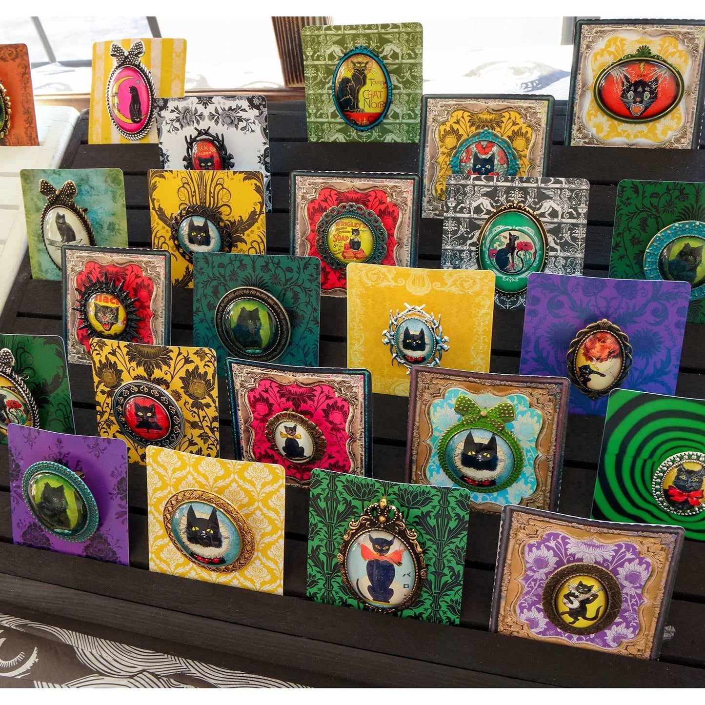 Edgar Allan Poe Portrait Brooch | Vintage Photograph Glass Cabochon in Antiqued Silver Tone