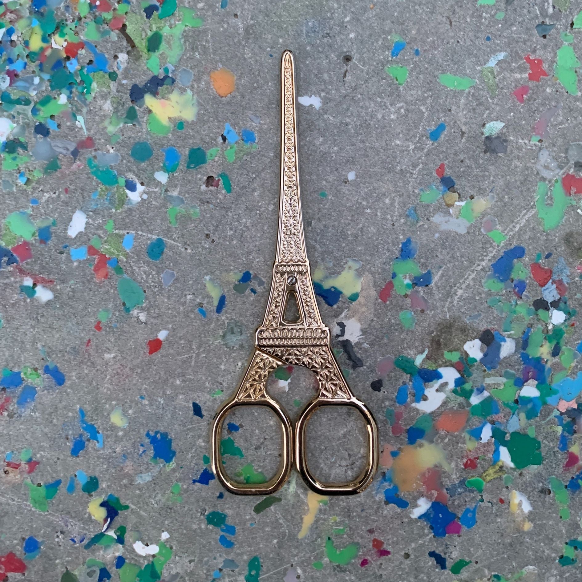 Eiffel Tower Mini Scissors in Antique Bronze, Rose Gold, Silver, Iridescent, or Gold