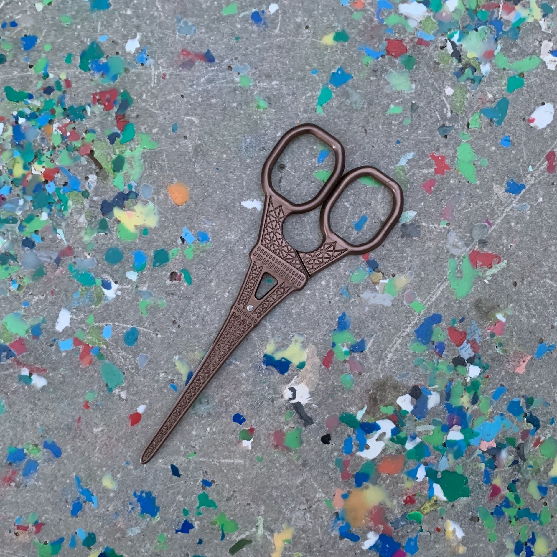 Eiffel Tower Mini Scissors in Antique Bronze, Rose Gold, Silver, Iridescent, or Gold