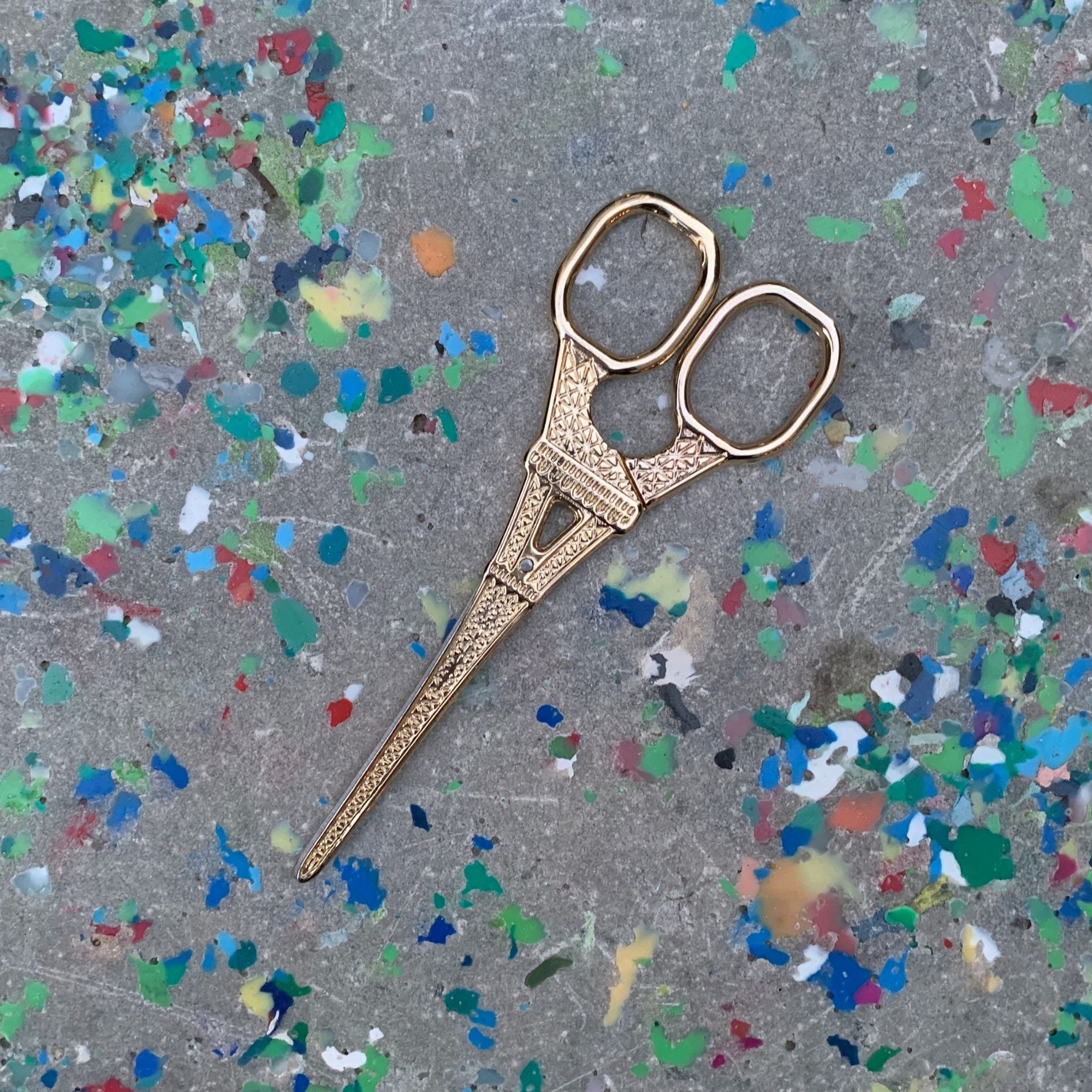 Eiffel Tower Mini Scissors in Antique Bronze, Rose Gold, Silver, Iridescent, or Gold