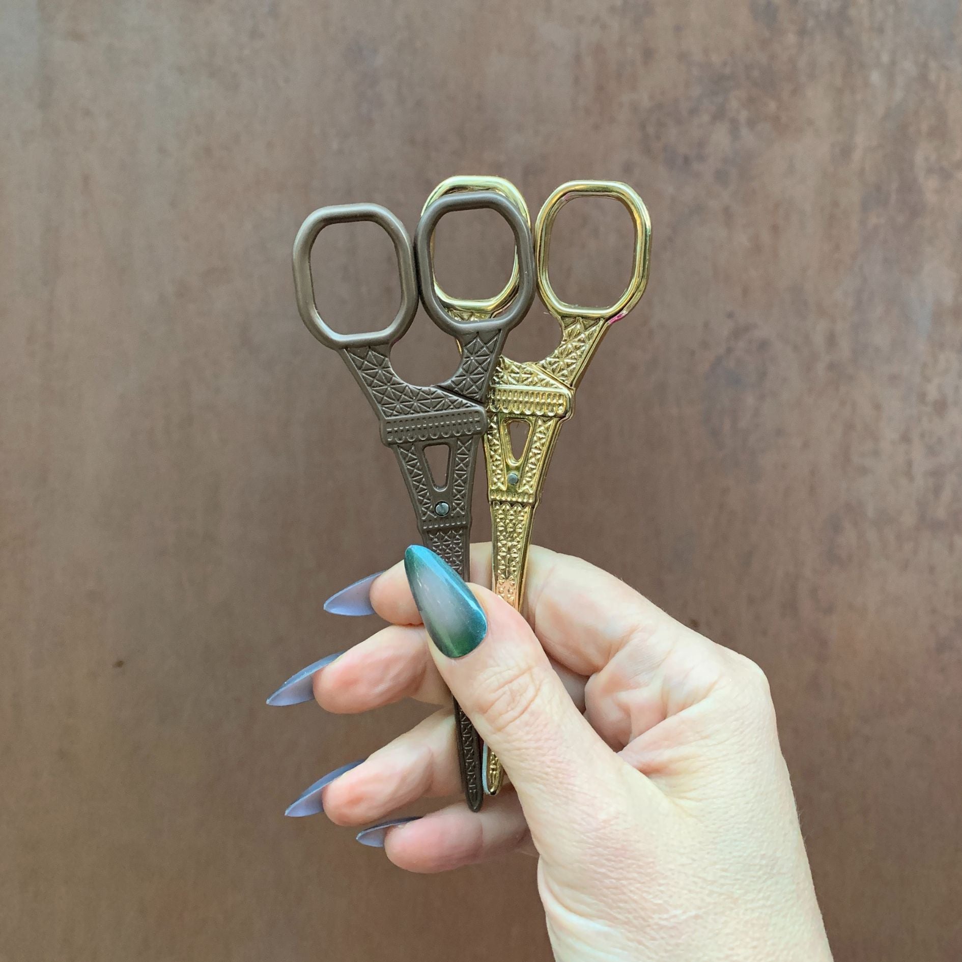 Eiffel Tower Mini Scissors in Antique Bronze, Rose Gold, Silver, Iridescent, or Gold