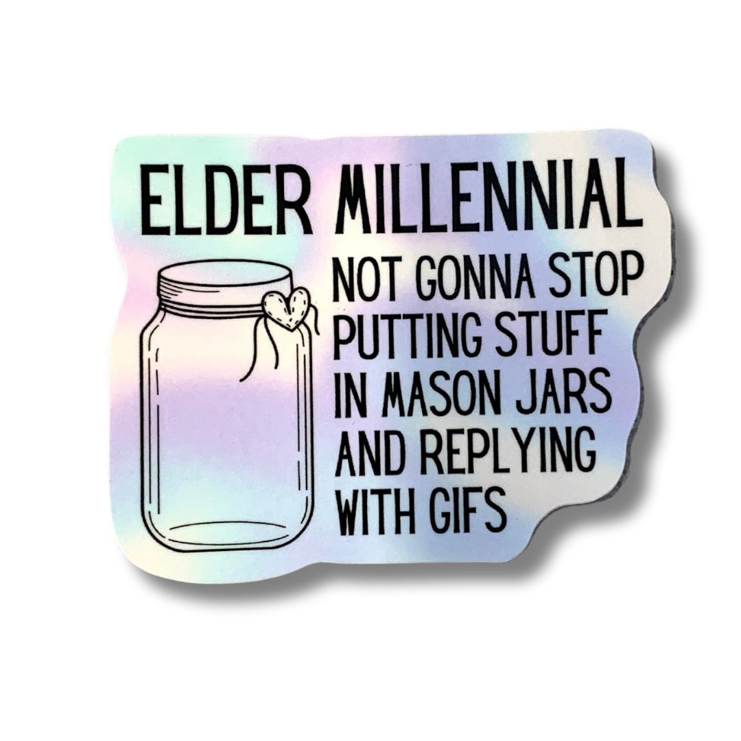 Elder Millennial Bundle Sticker | Laptop Phone Water Bottle Vinyl Decals | 3 Pack