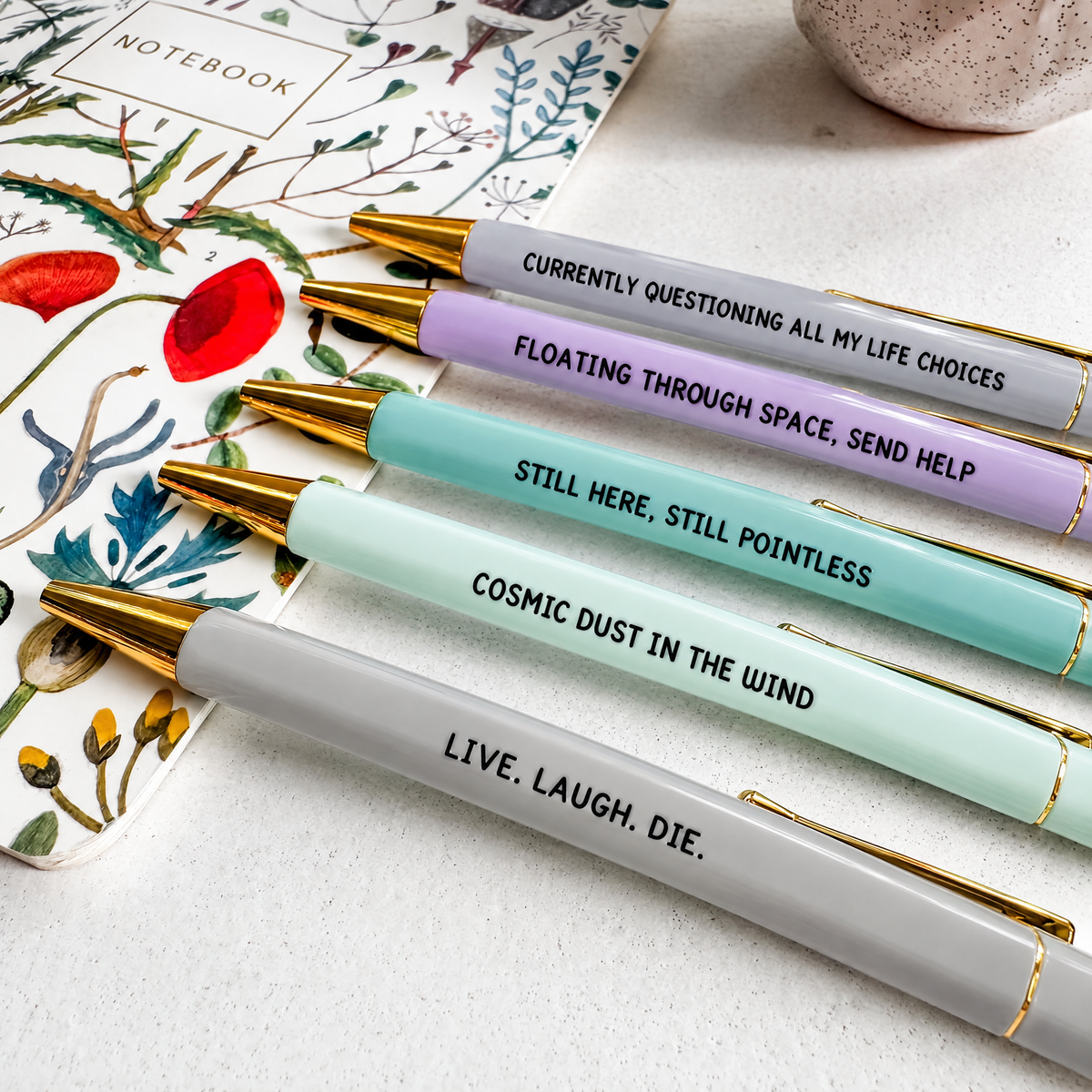 Embrace the Existential Dread Pen Set | 5-Pen Set-Moonlight Makers-The Bullish Store