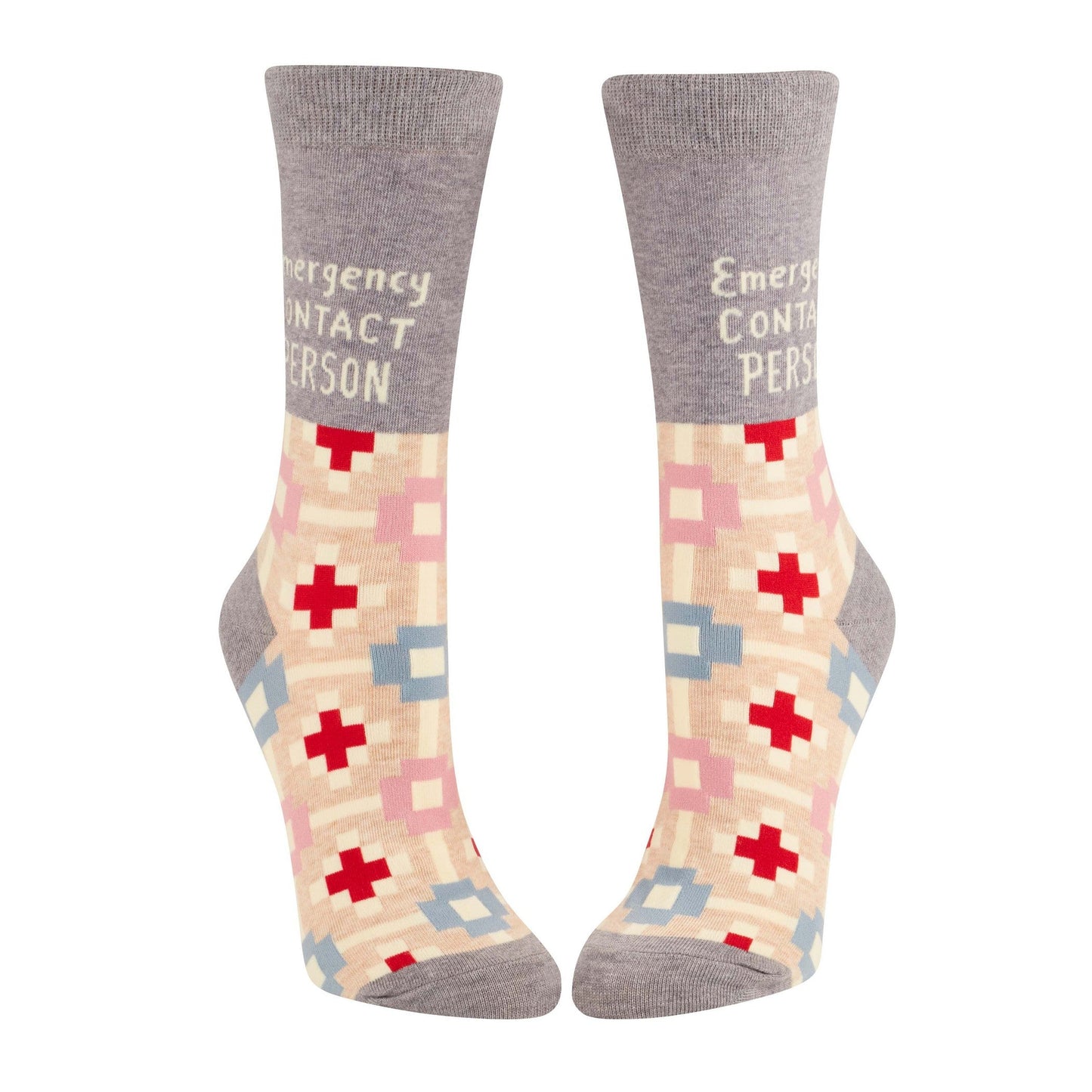 Emergency Contact Person Women's Crew Socks | BlueQ at GetBullish