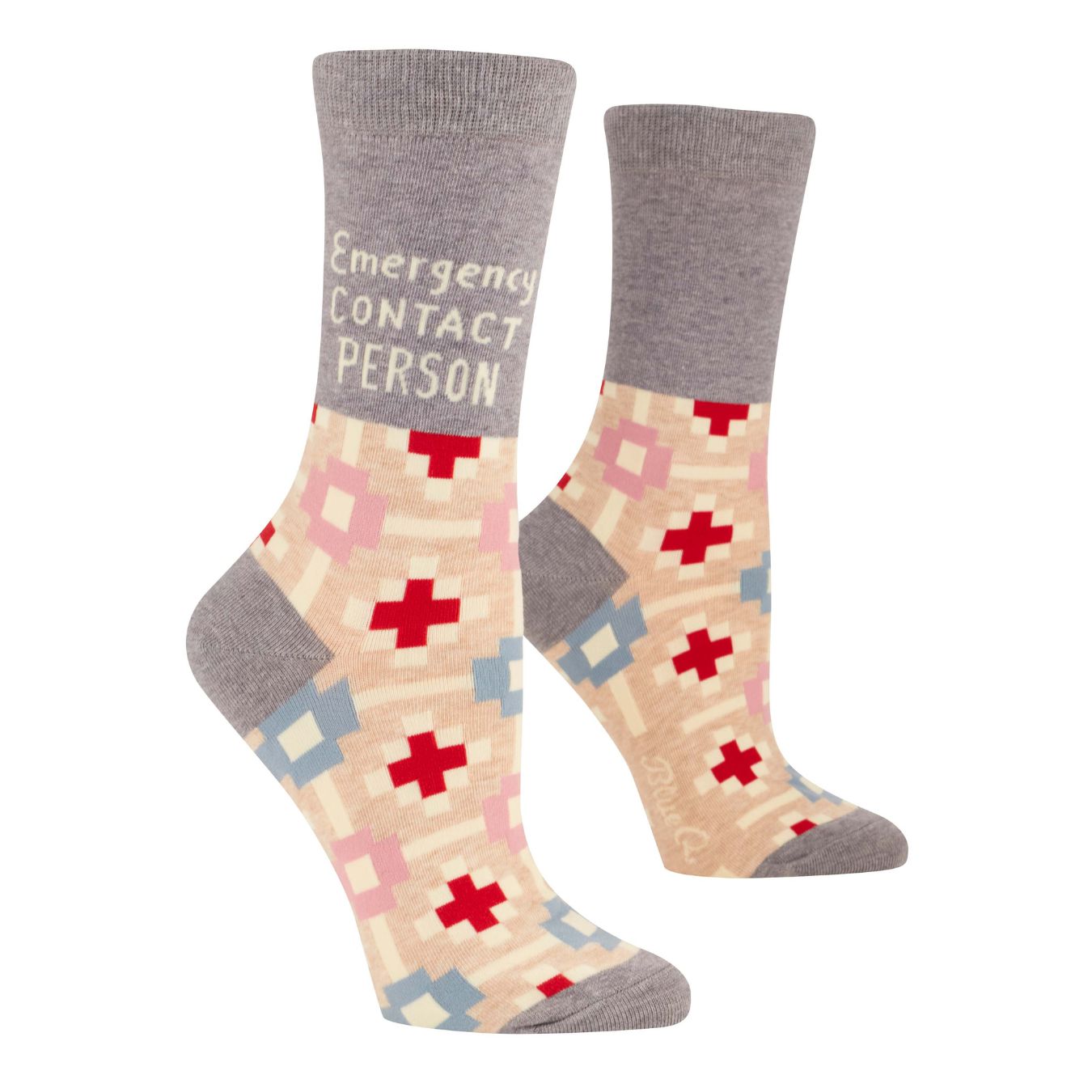 Emergency Contact Person Women's Crew Socks | BlueQ at GetBullish